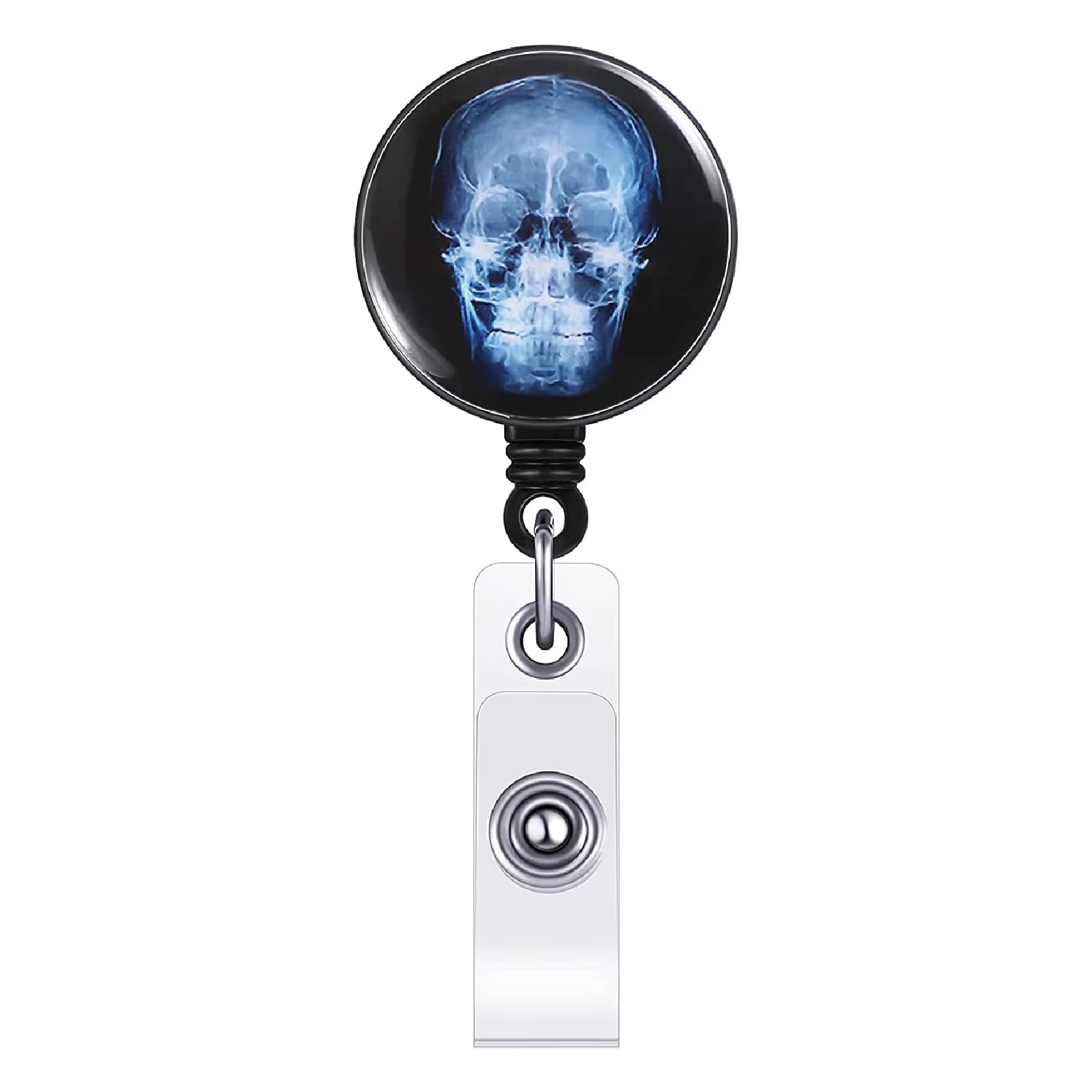 Creative Retractable X-Ray Badge Reel Radiology Badge Reel Holder Badge Reel Nurse Doctor Student Card Reel Clip Office Supplies