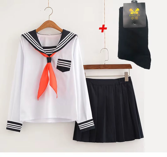 Disfraz De Anime Japonés Jigoku Shojo, Disfraz De Chica Del Infierno, Enma Ai, JK, Uniforme Escolar, Traje De Marinero Con Calcetines