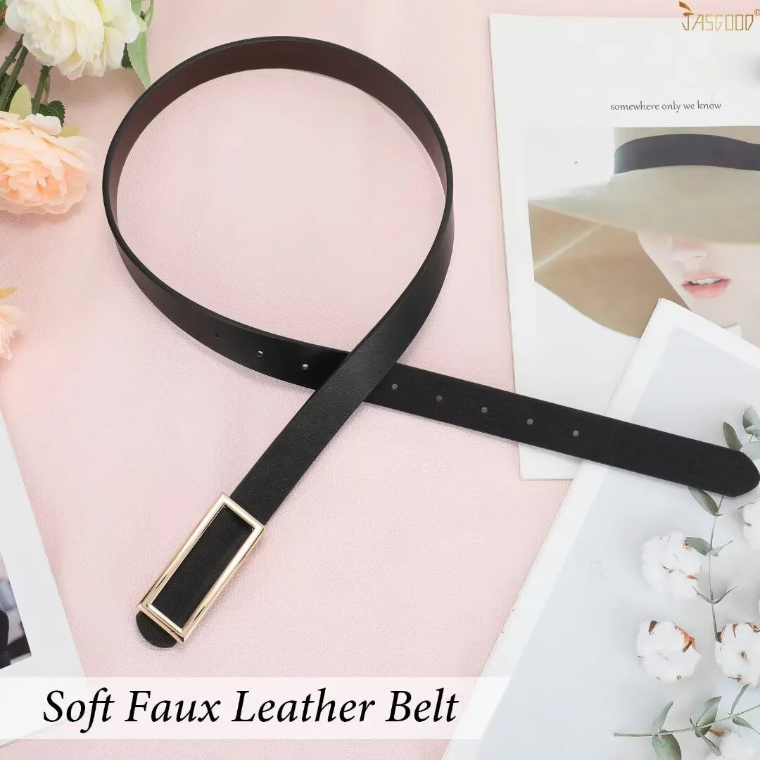 Women Reversible Belts for Jeans Leather Belt for Women Pants Dresses