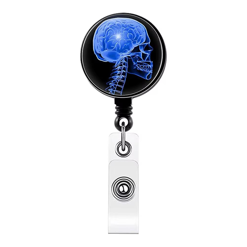 Creative Retractable X-Ray Badge Reel Radiology Badge Reel Holder Badge Reel Nurse Doctor Student Card Reel Clip Office Supplies